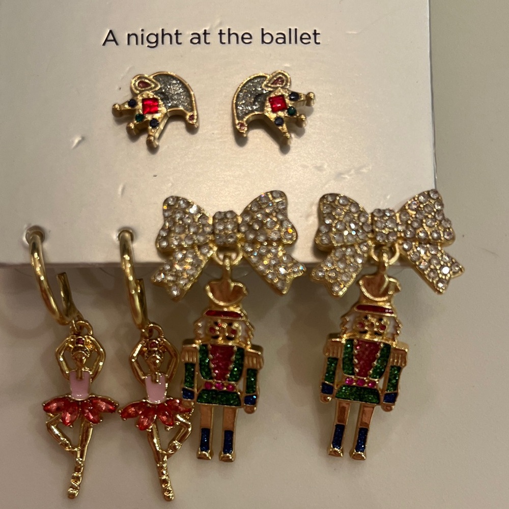 SUGARFIX by BaubleBar Nutcracker Earrings - Gold and Red - Picture 3 of 3